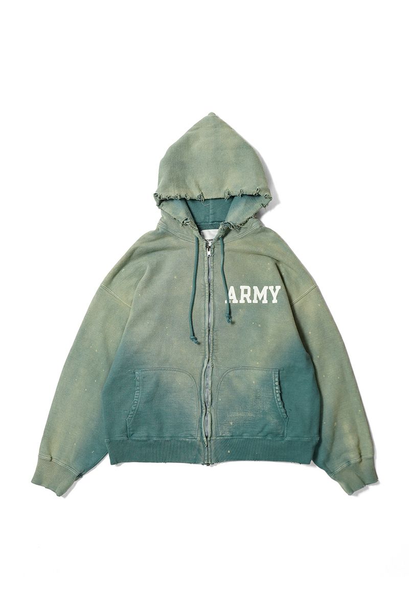 BOWWOW(バウワウ) ARMY ZIP HOODIE AGED アーミージップフーディーエイジド BW252-AZH