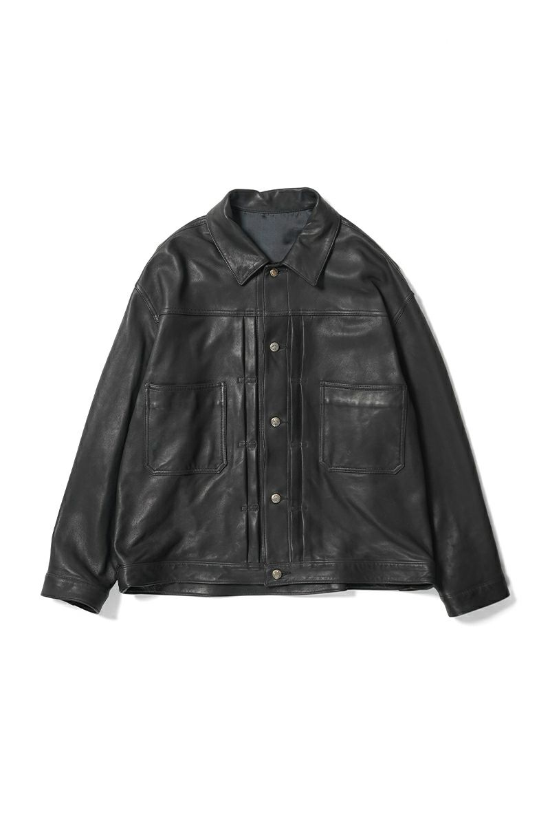 Porter Classic(ポータークラシック)LEATHER JACKET W / SILVER BUTTONS (ENTREFINO) レザージャケット シルバーボタン エントルフィーノ PC-017-3590