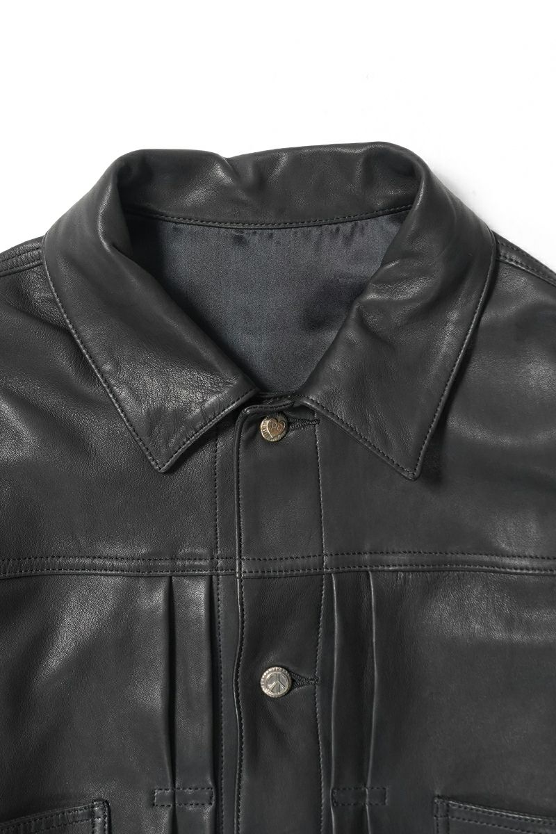 Porter Classic(ポータークラシック)LEATHER JACKET W / SILVER BUTTONS (ENTREFINO) レザージャケット シルバーボタン エントルフィーノ PC-017-3590