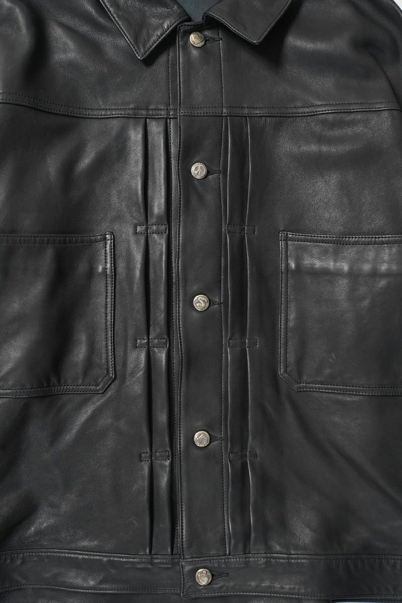 Porter Classic(ポータークラシック)LEATHER JACKET W / SILVER BUTTONS (ENTREFINO) レザージャケット シルバーボタン エントルフィーノ PC-017-3590