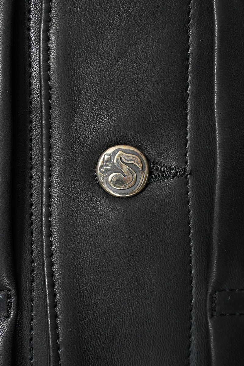 Porter Classic(ポータークラシック)LEATHER JACKET W / SILVER BUTTONS (ENTREFINO) レザージャケット シルバーボタン エントルフィーノ PC-017-3590