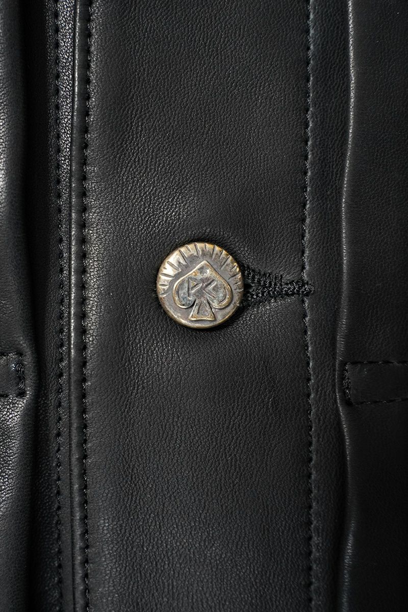 Porter Classic(ポータークラシック)LEATHER JACKET W / SILVER BUTTONS (ENTREFINO) レザージャケット シルバーボタン エントルフィーノ PC-017-3590
