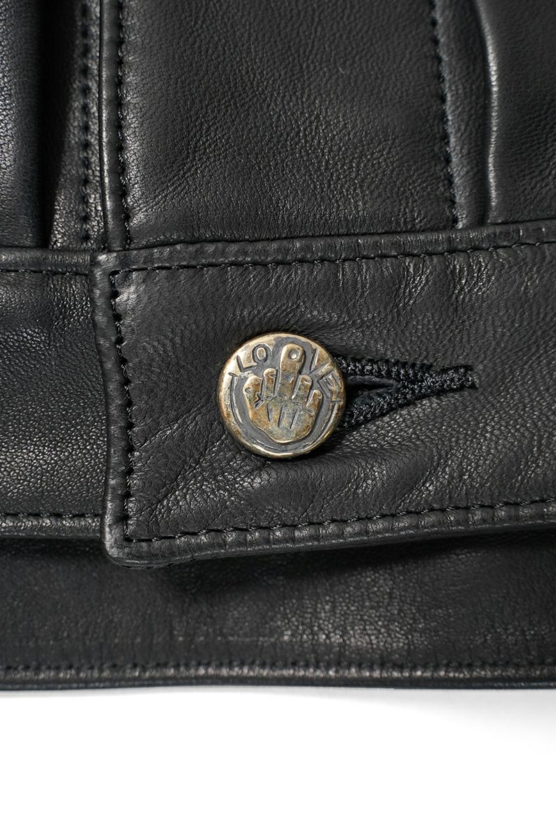 Porter Classic(ポータークラシック)LEATHER JACKET W / SILVER BUTTONS (ENTREFINO) レザージャケット シルバーボタン エントルフィーノ PC-017-3590