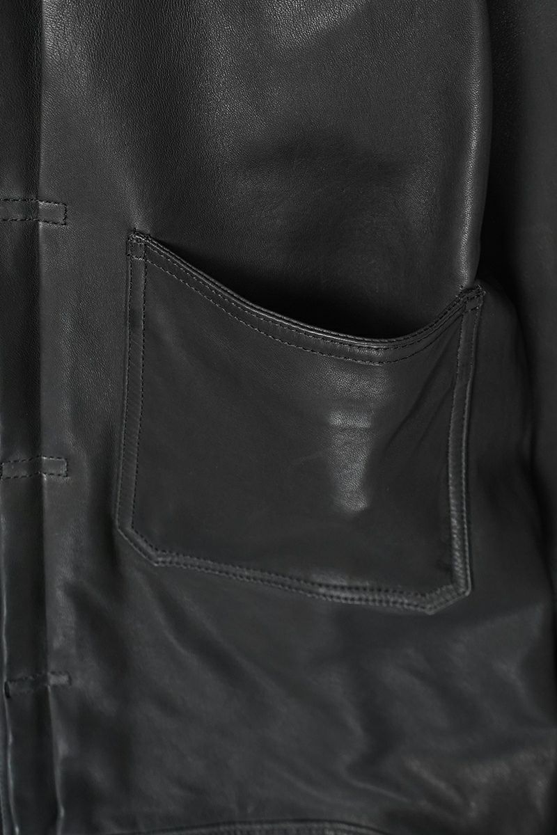Porter Classic(ポータークラシック)LEATHER JACKET W / SILVER BUTTONS (ENTREFINO) レザージャケット シルバーボタン エントルフィーノ PC-017-3590