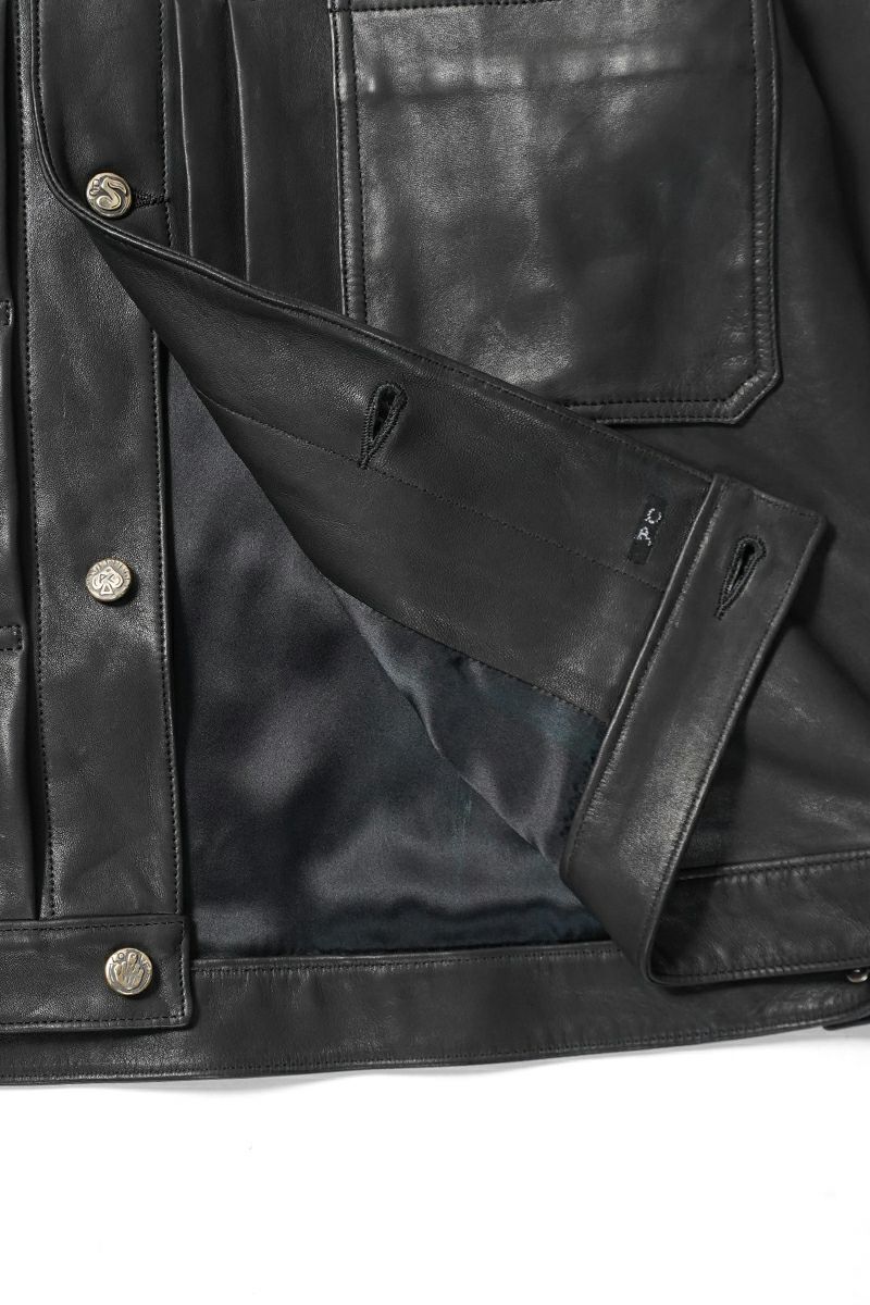 Porter Classic(ポータークラシック)LEATHER JACKET W / SILVER BUTTONS (ENTREFINO) レザージャケット シルバーボタン エントルフィーノ PC-017-3590