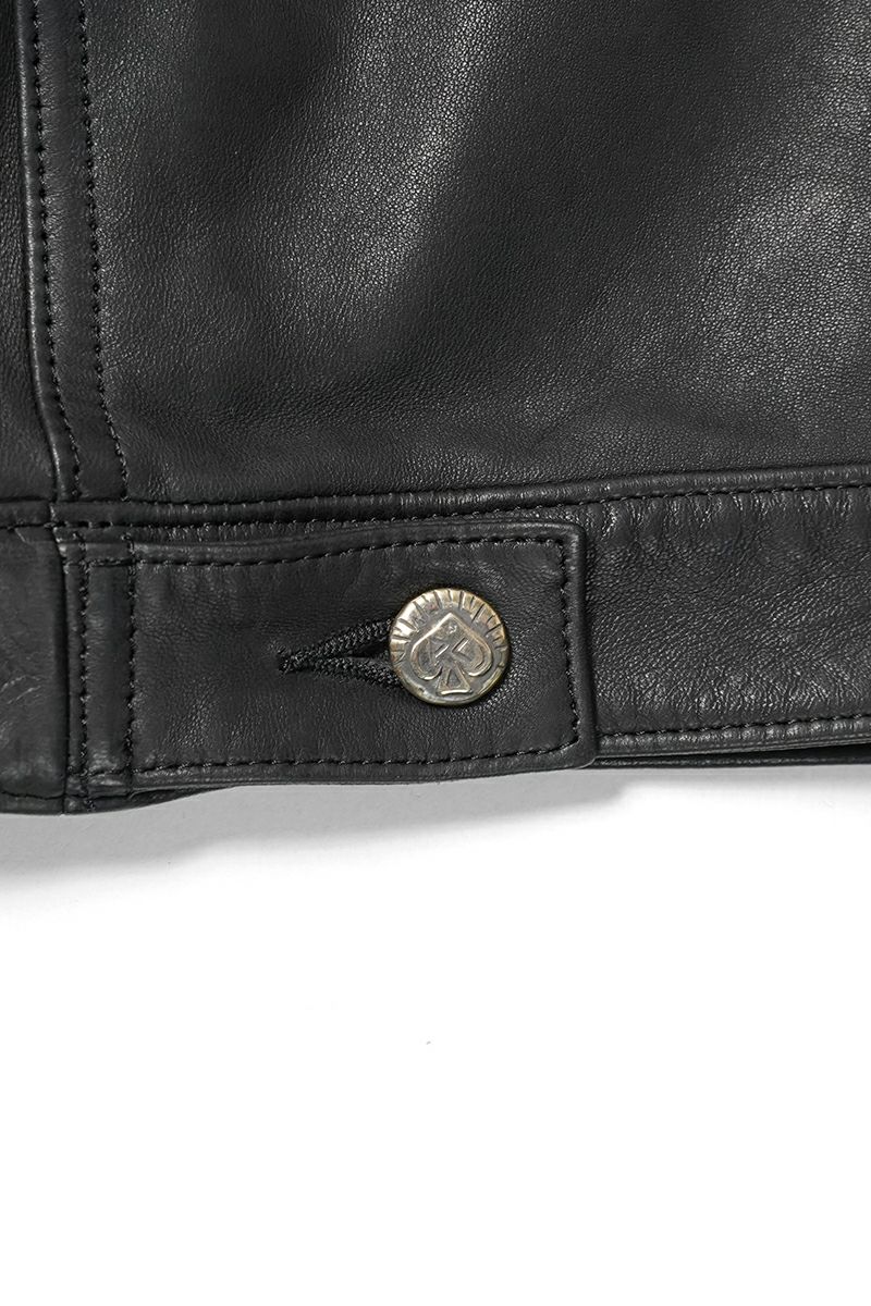 Porter Classic(ポータークラシック)LEATHER JACKET W / SILVER BUTTONS (ENTREFINO) レザージャケット シルバーボタン エントルフィーノ PC-017-3590