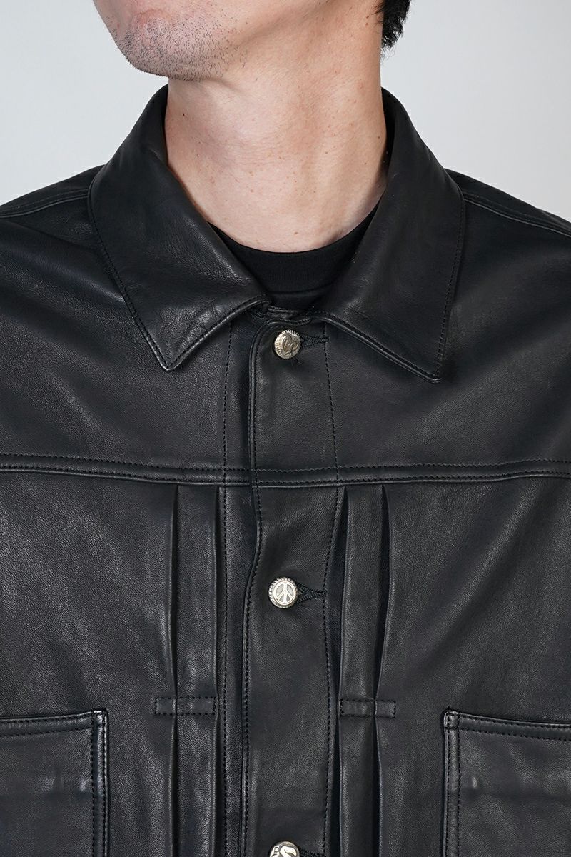 Porter Classic(ポータークラシック)LEATHER JACKET W / SILVER BUTTONS (ENTREFINO) レザージャケット シルバーボタン エントルフィーノ PC-017-3590