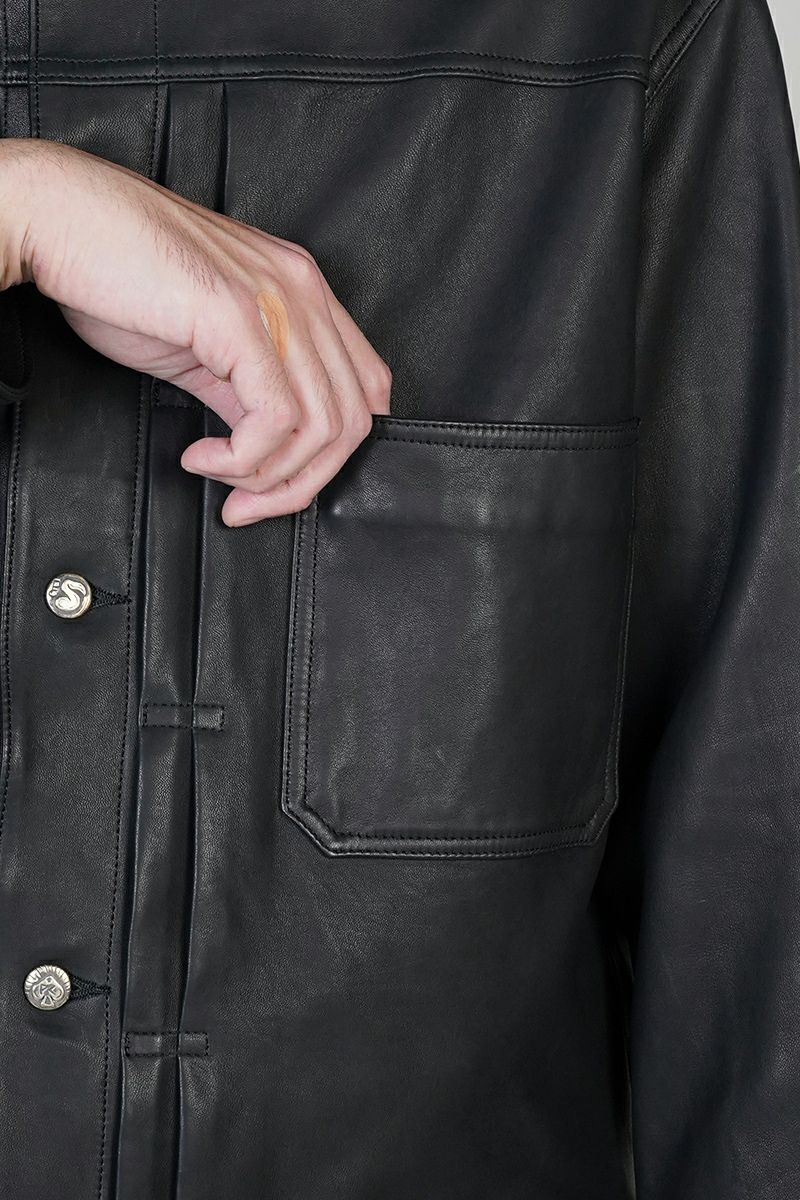 Porter Classic(ポータークラシック)LEATHER JACKET W / SILVER BUTTONS (ENTREFINO) レザージャケット シルバーボタン エントルフィーノ PC-017-3590