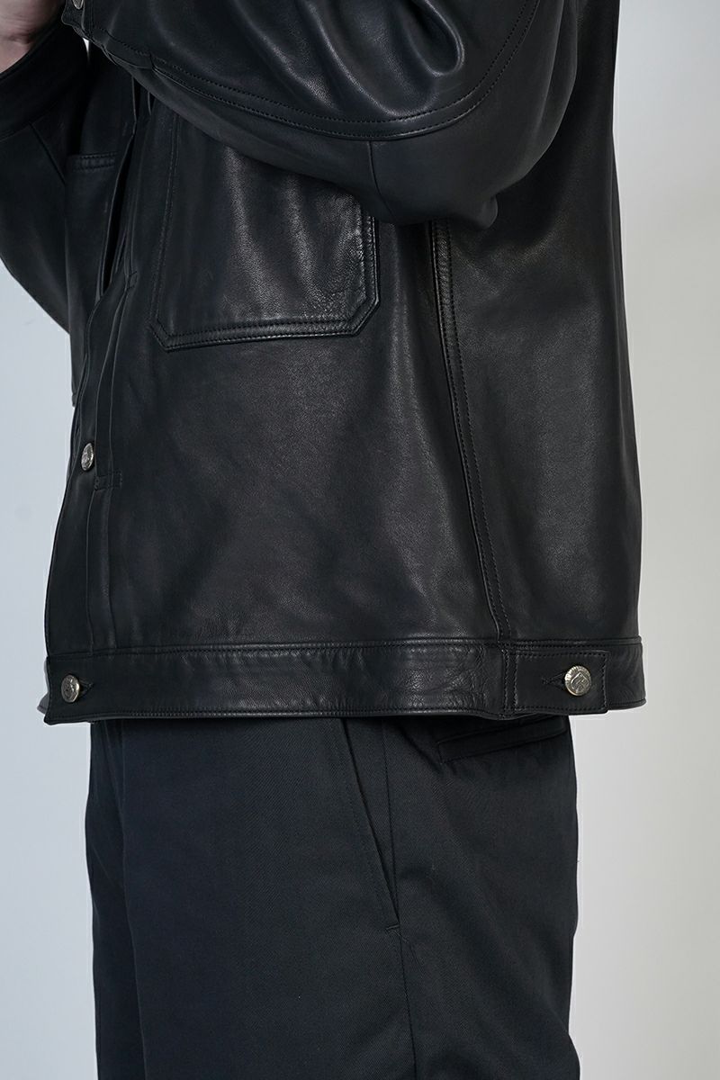 Porter Classic(ポータークラシック)LEATHER JACKET W / SILVER BUTTONS (ENTREFINO) レザージャケット シルバーボタン エントルフィーノ PC-017-3590