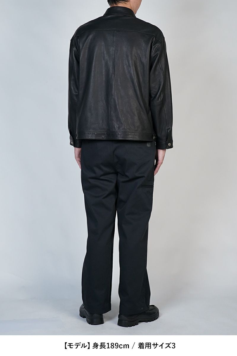 Porter Classic(ポータークラシック)LEATHER JACKET W / SILVER BUTTONS (ENTREFINO) レザージャケット シルバーボタン エントルフィーノ PC-017-3590