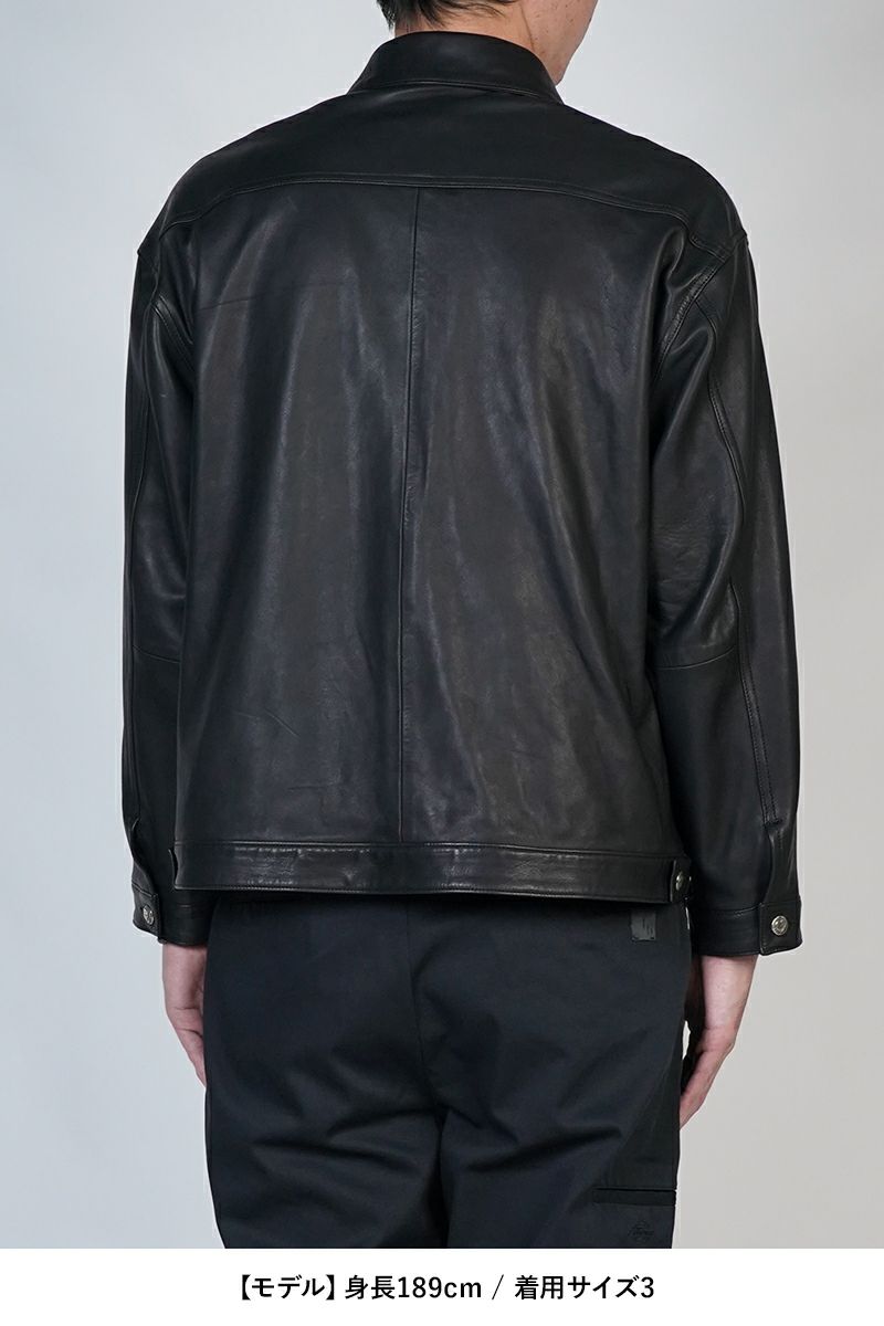 Porter Classic(ポータークラシック)LEATHER JACKET W / SILVER BUTTONS (ENTREFINO) レザージャケット シルバーボタン エントルフィーノ PC-017-3590