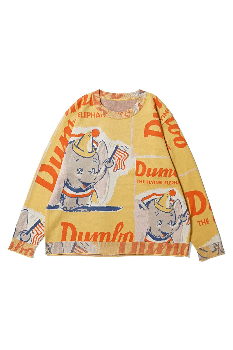 Porter Classic(ポータークラシック) DISNEY VP PC KNIT COLLECTION CREWNECK DUMBO ディズニーヴィンテージポスターポータークラシックニットコレクション クルーネックカットソー ダンボ PC-030-3672 