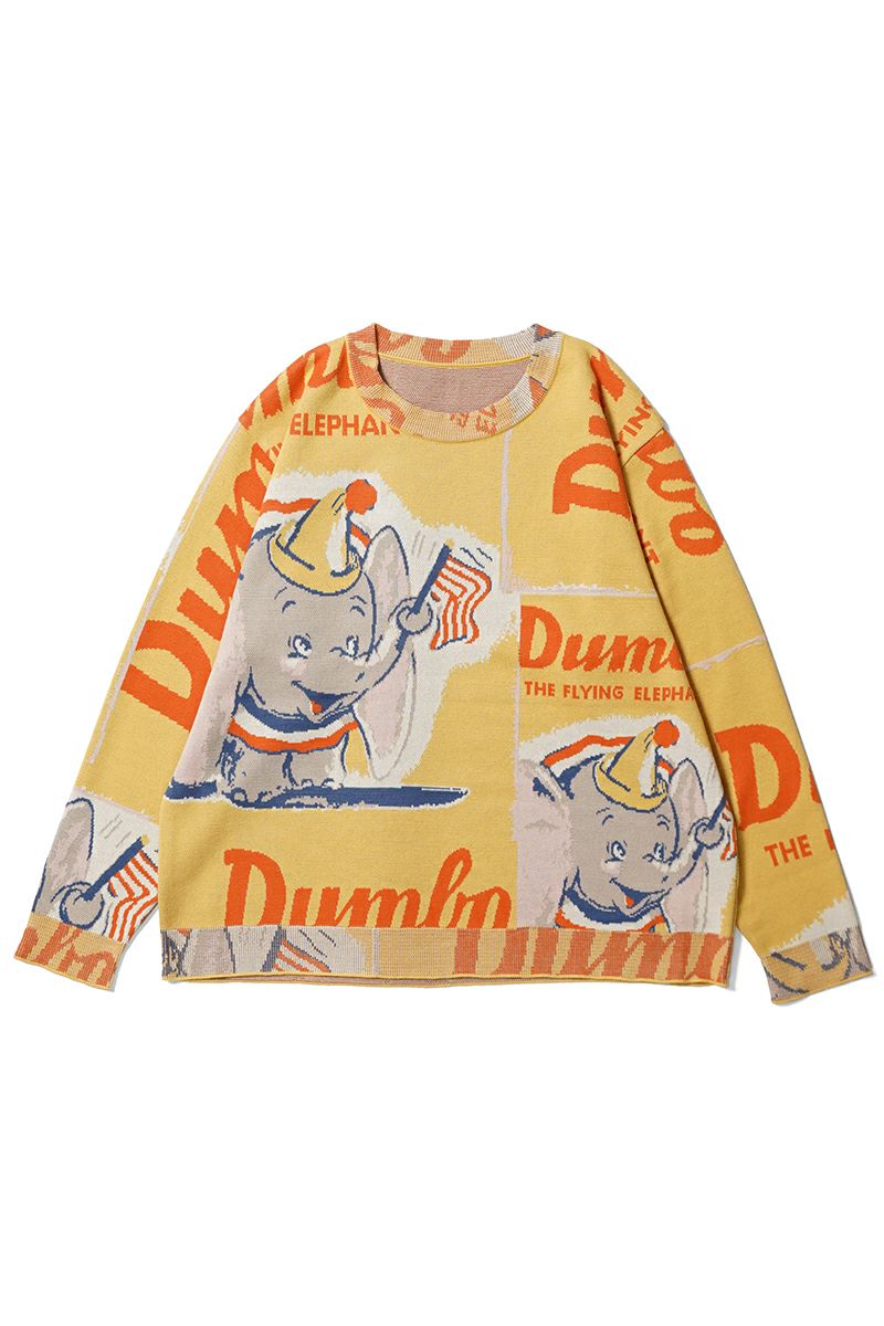 Porter Classic(ポータークラシック) DISNEY VP PC KNIT COLLECTION CREWNECK DUMBO ディズニーヴィンテージポスターポータークラシックニットコレクション クルーネックカットソー ダンボ PC-030-3672 