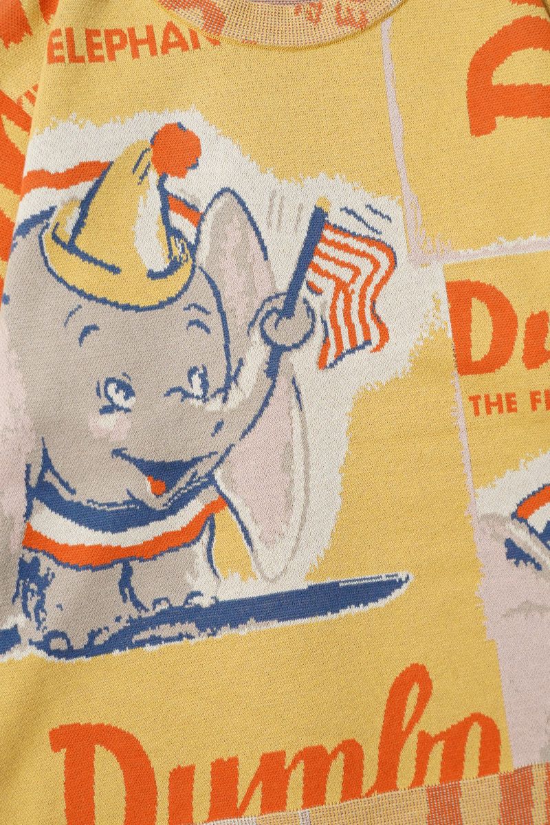 Porter Classic(ポータークラシック) DISNEY VP PC KNIT COLLECTION CREWNECK DUMBO ディズニーヴィンテージポスターポータークラシックニットコレクション クルーネックカットソー ダンボ PC-030-3672 