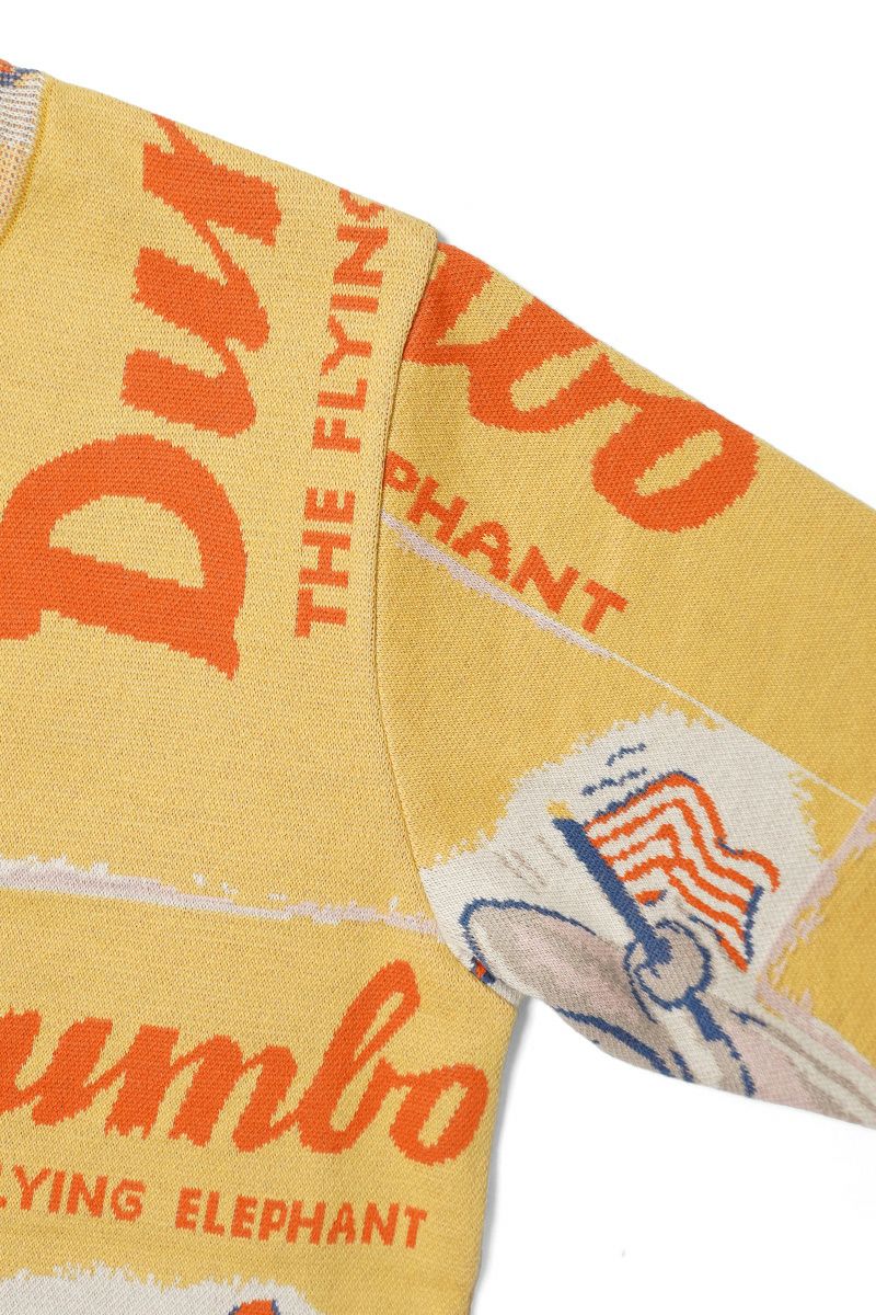 Porter Classic(ポータークラシック) DISNEY VP PC KNIT COLLECTION CREWNECK DUMBO ディズニーヴィンテージポスターポータークラシックニットコレクション クルーネックカットソー ダンボ PC-030-3672 