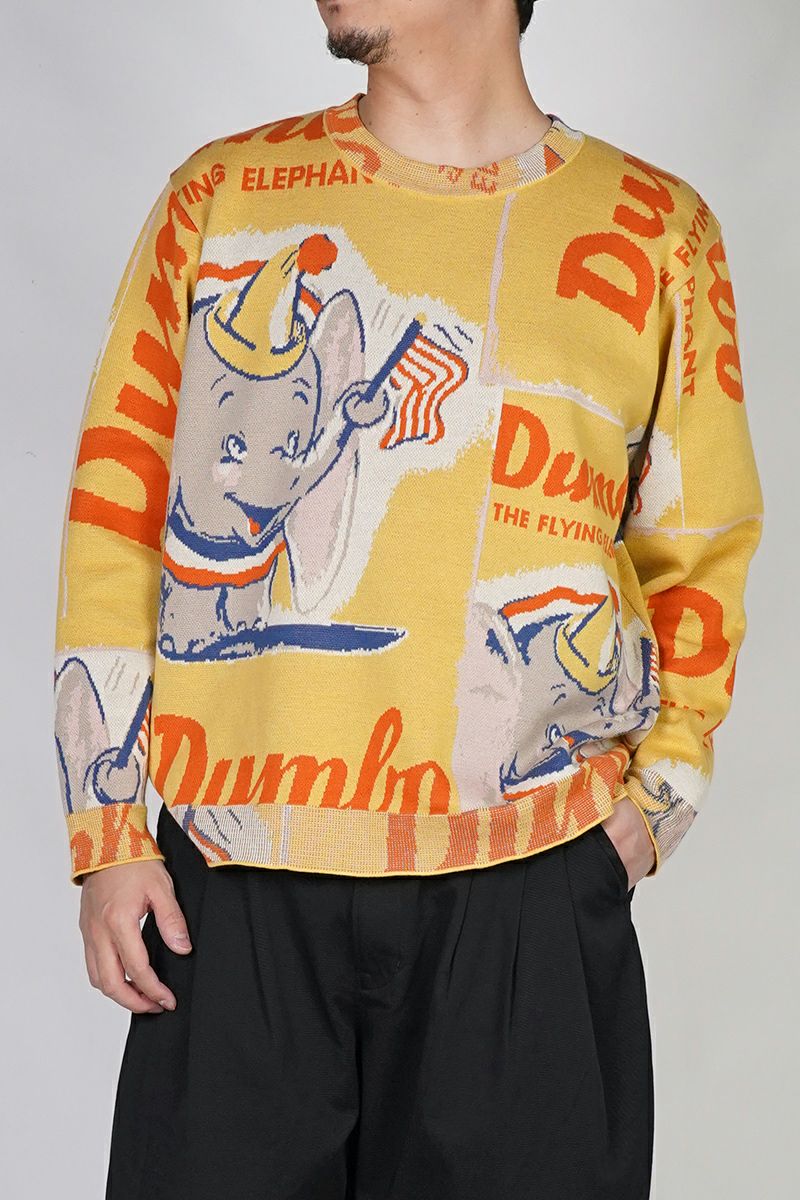Porter Classic(ポータークラシック) DISNEY VP PC KNIT COLLECTION CREWNECK DUMBO ディズニーヴィンテージポスターポータークラシックニットコレクション クルーネック ダンボ PC-030-3672