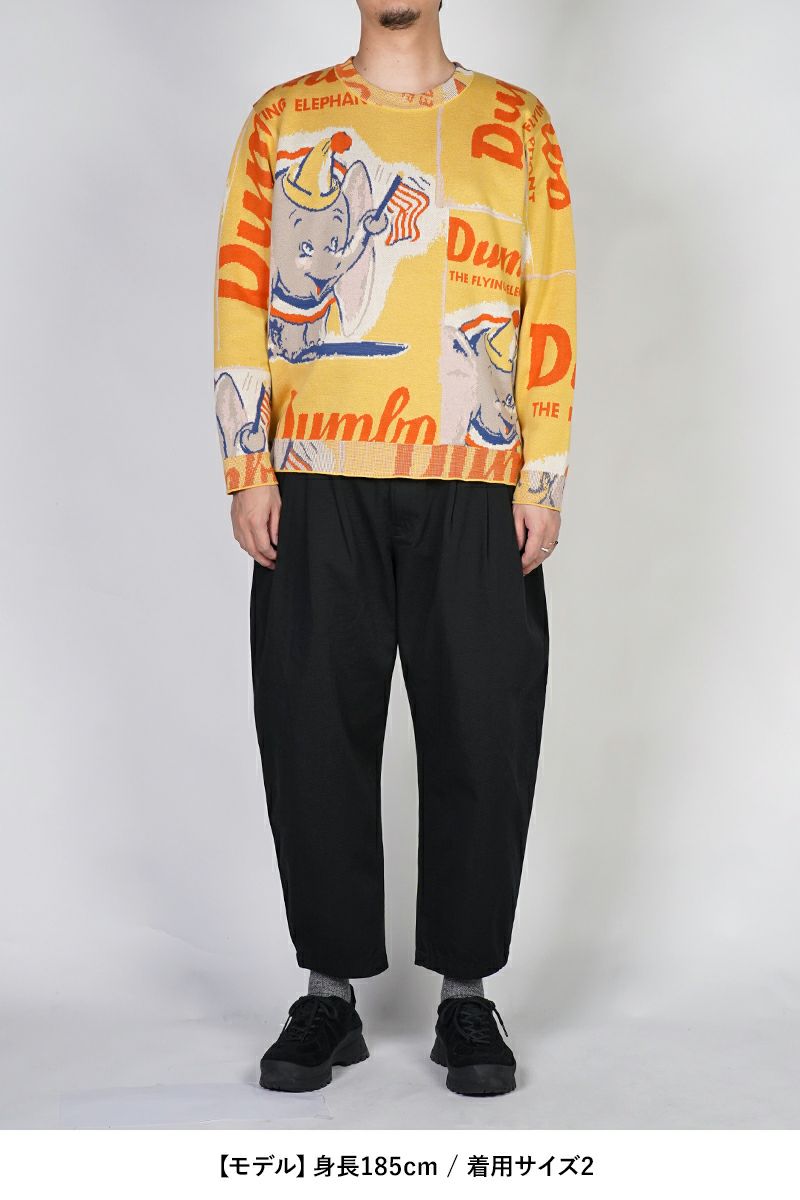 Porter Classic(ポータークラシック) DISNEY VP PC KNIT COLLECTION CREWNECK DUMBO ディズニーヴィンテージポスターポータークラシックニットコレクション クルーネック ダンボ PC-030-3672