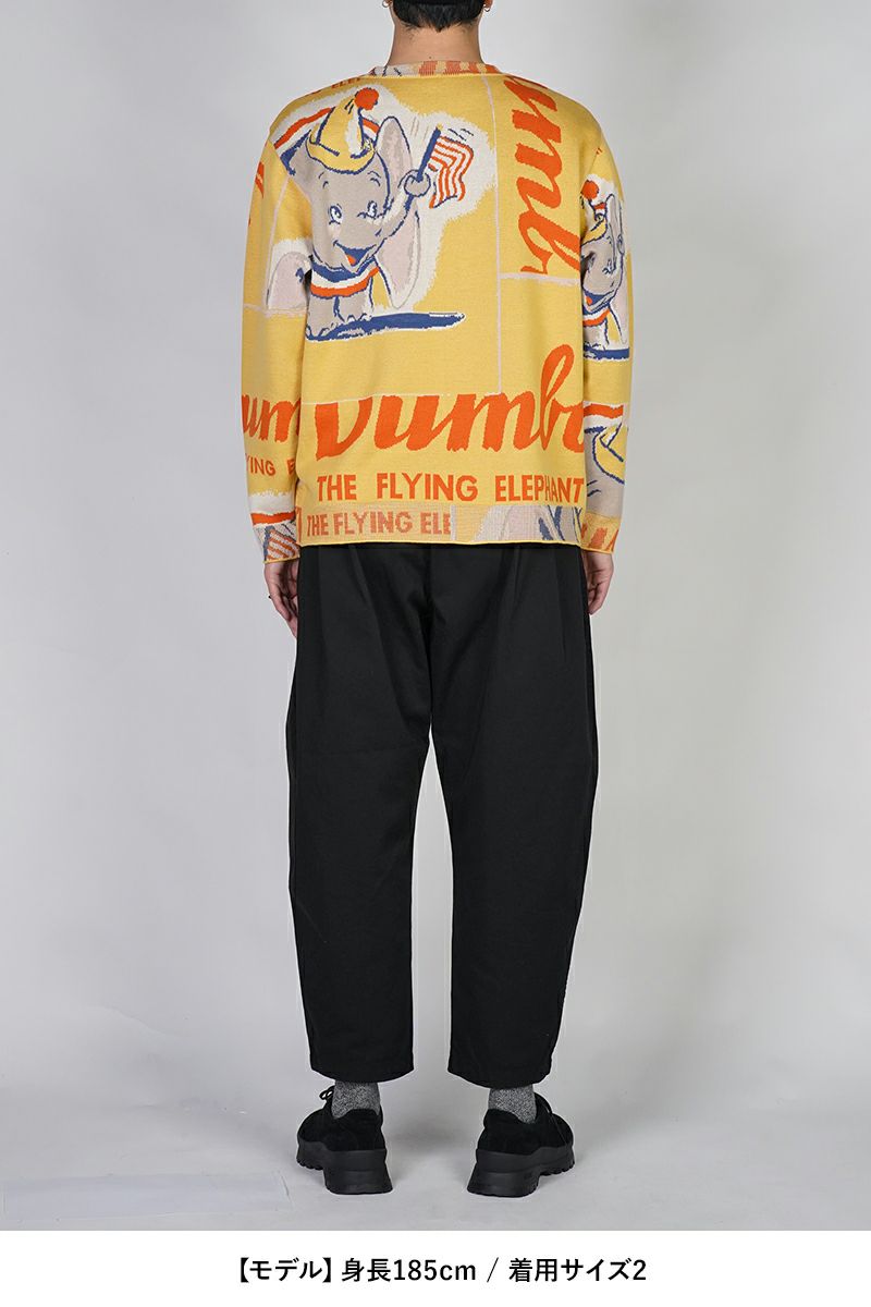 Porter Classic(ポータークラシック) DISNEY VP PC KNIT COLLECTION CREWNECK DUMBO ディズニーヴィンテージポスターポータークラシックニットコレクション クルーネック ダンボ PC-030-3672