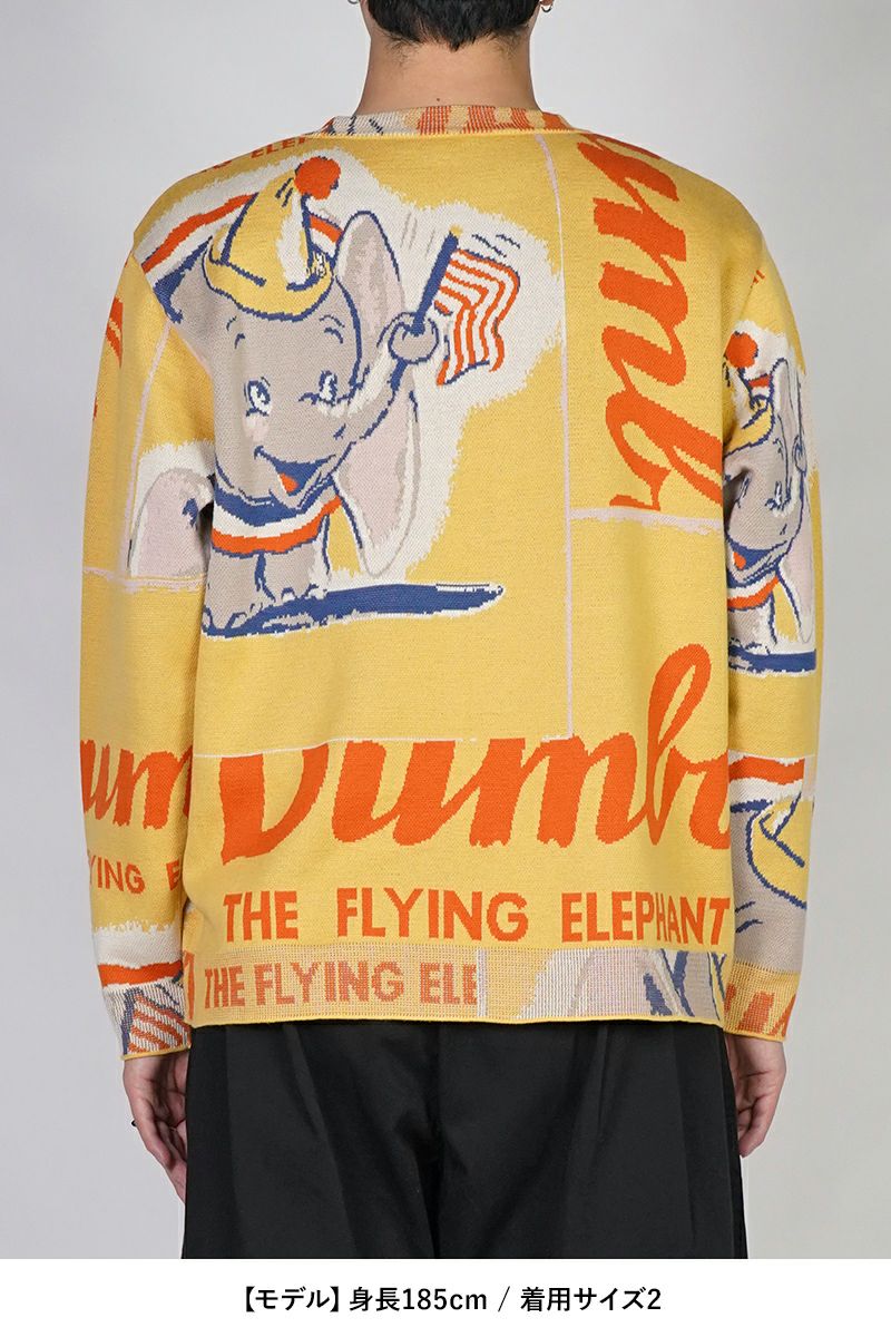 Porter Classic(ポータークラシック) DISNEY VP PC KNIT COLLECTION CREWNECK DUMBO ディズニーヴィンテージポスターポータークラシックニットコレクション クルーネック ダンボ PC-030-3672
