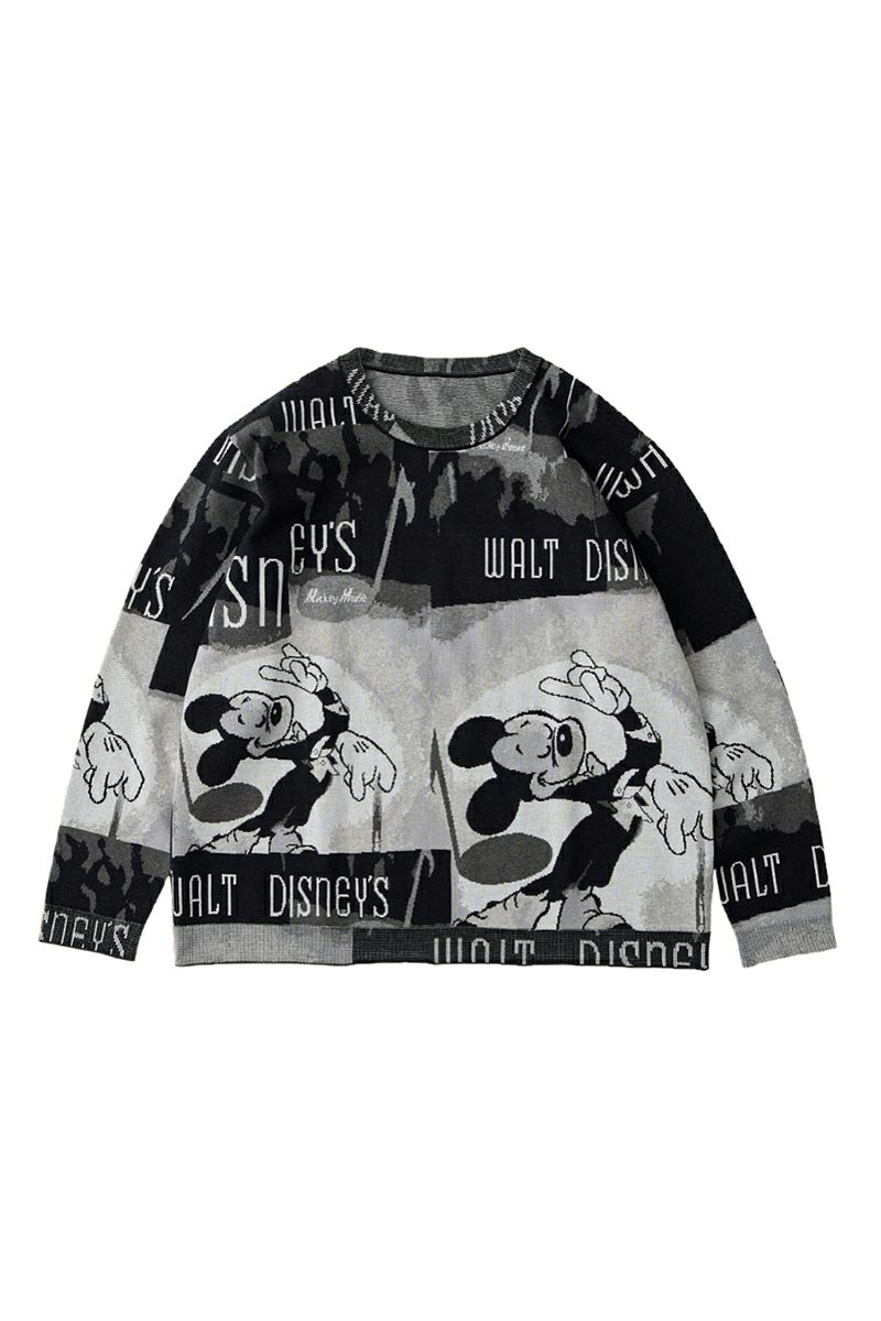  Porter Classic(ポータークラシック) DISNEY VP PC KNIT COLLECTION CREWNECK MICKEY MOUSE ディズニーヴィンテージポスターポータークラシックニットコレクション クルーネック ミッキーマウス PC-030-3672 
