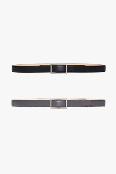  Graphpaper(グラフペーパー) Holeless Leather Classic Narrow Belt ホールレスレザークラシックナローベルト GU254-90034B