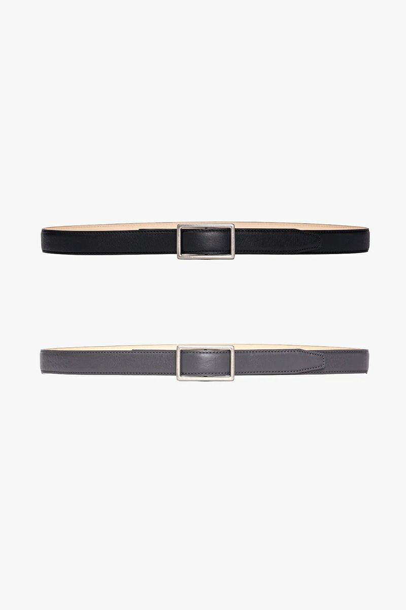  Graphpaper(グラフペーパー) Holeless Leather Classic Narrow Belt ホールレスレザークラシックナローベルト GU254-90034B