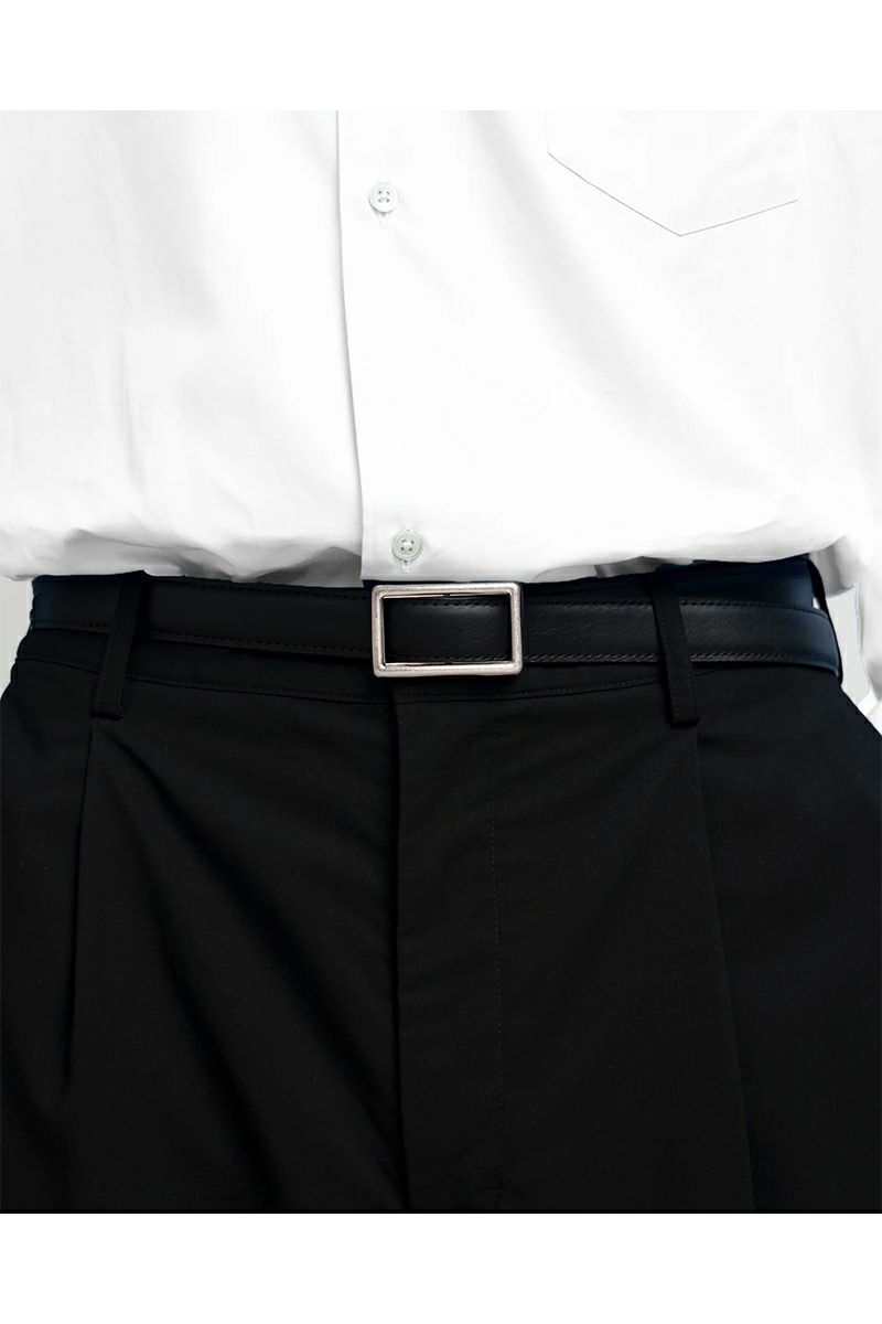  Graphpaper(グラフペーパー) Holeless Leather Classic Narrow Belt ホールレスレザークラシックナローベルト GU254-90034B