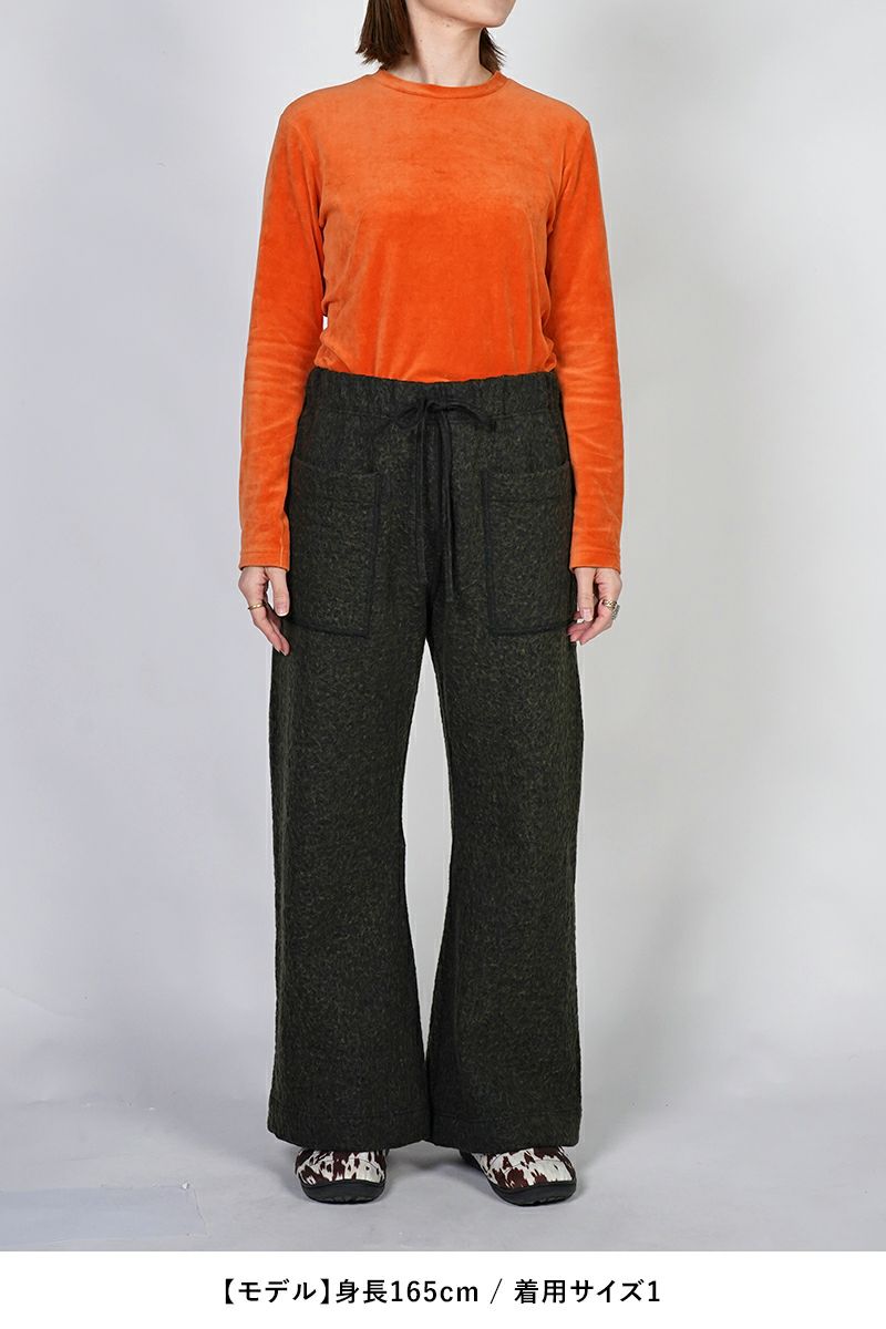 kengo(ケンゴ) cotton wool bokomoko loose flare pants コットンウールボコモコルーズフレアパンツ K25FW-PA5