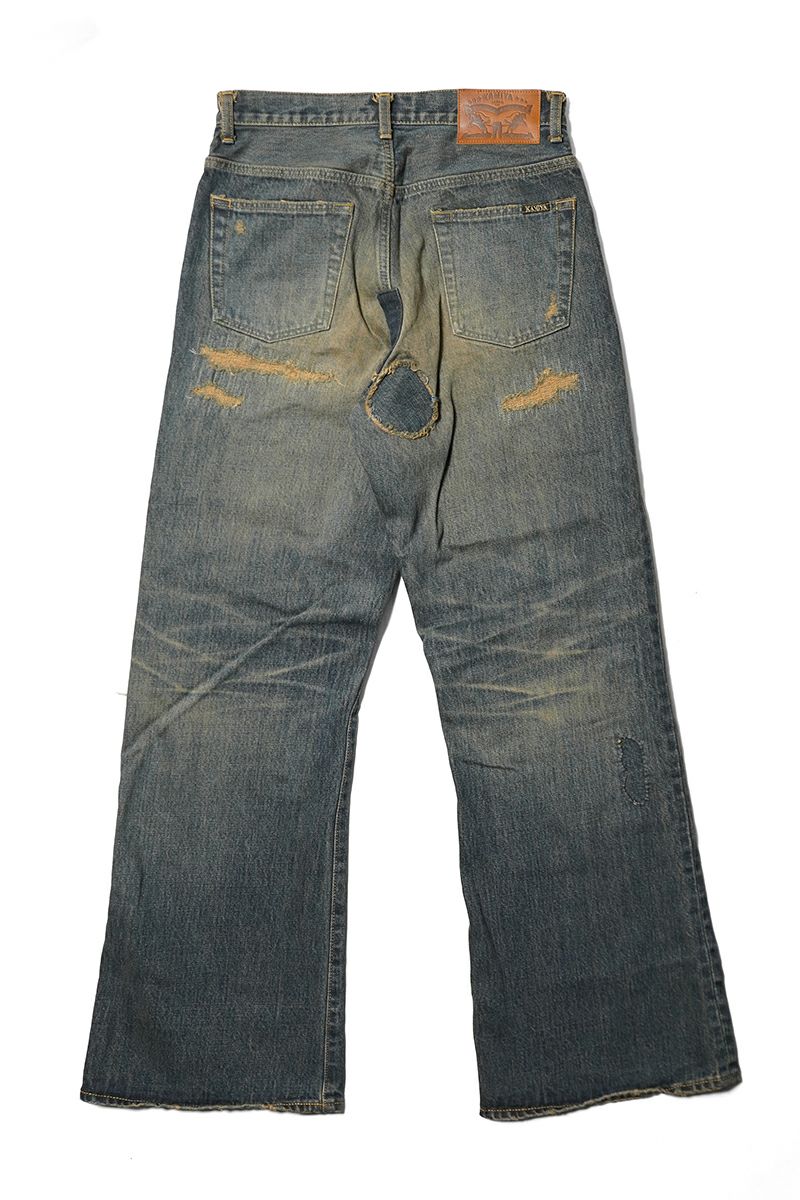 KAMIYA(カミヤ) BORO Bootcut Wide Jeans ボロブーツカットワイドジーンズ G15PT053