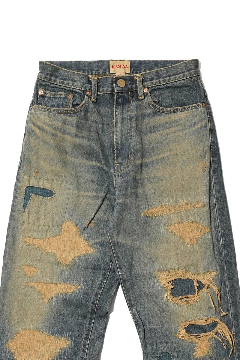 KAMIYA(カミヤ) BORO Bootcut Wide Jeans ボロブーツカットワイドジーンズ G15PT053