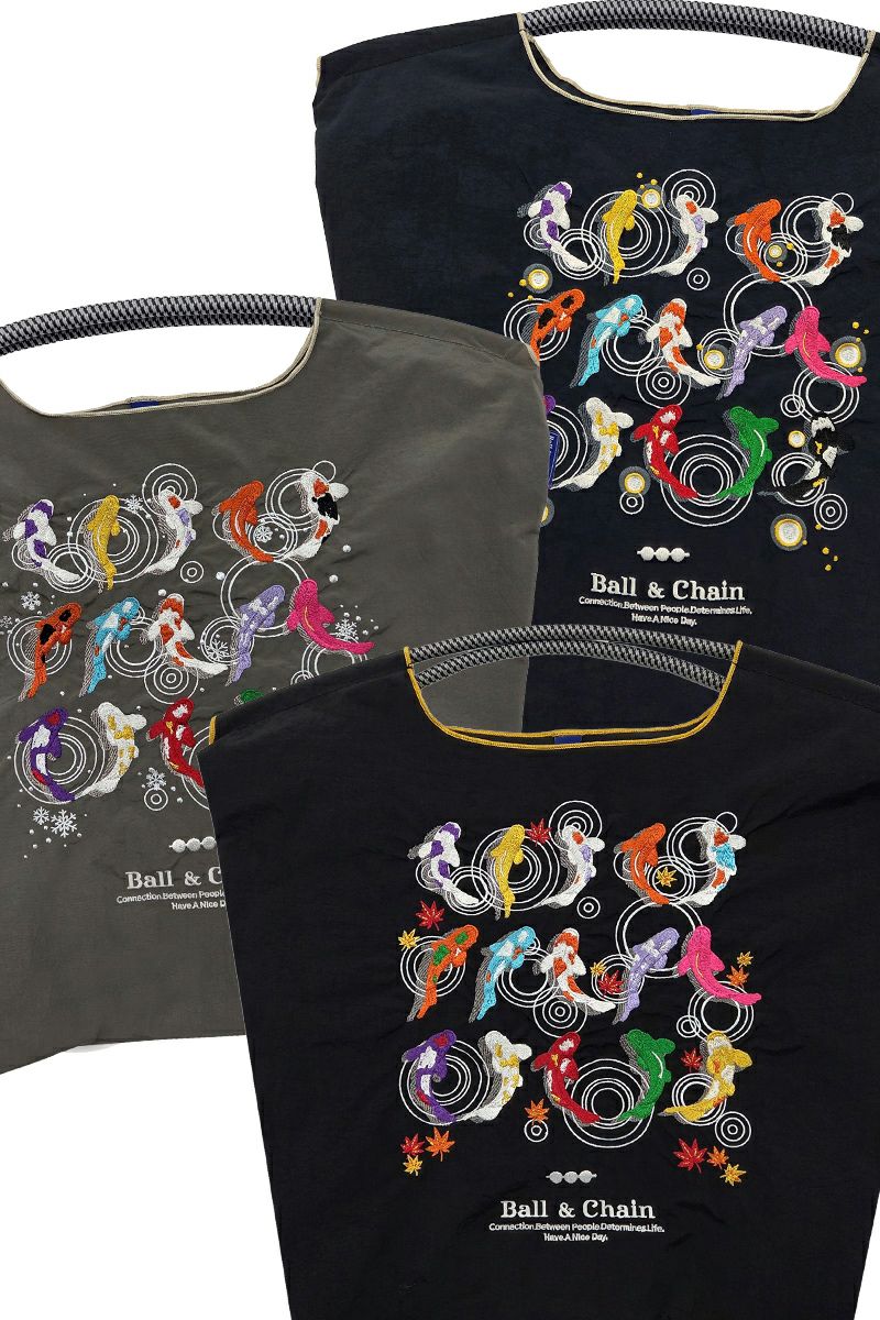 Ball & Chain(ボールアンドチェーン) KOI (M) 鯉(M) ショッピングバック トートバッグ 301020