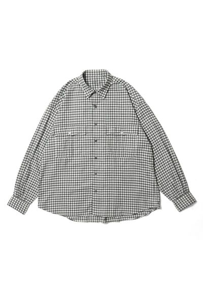 Porter Classic(ポータークラシック) ROLL UP FLANNEL GINGHAM CHECK SHIRT ロールアップフランネルギンガムチェックシャツ PC-016-3684