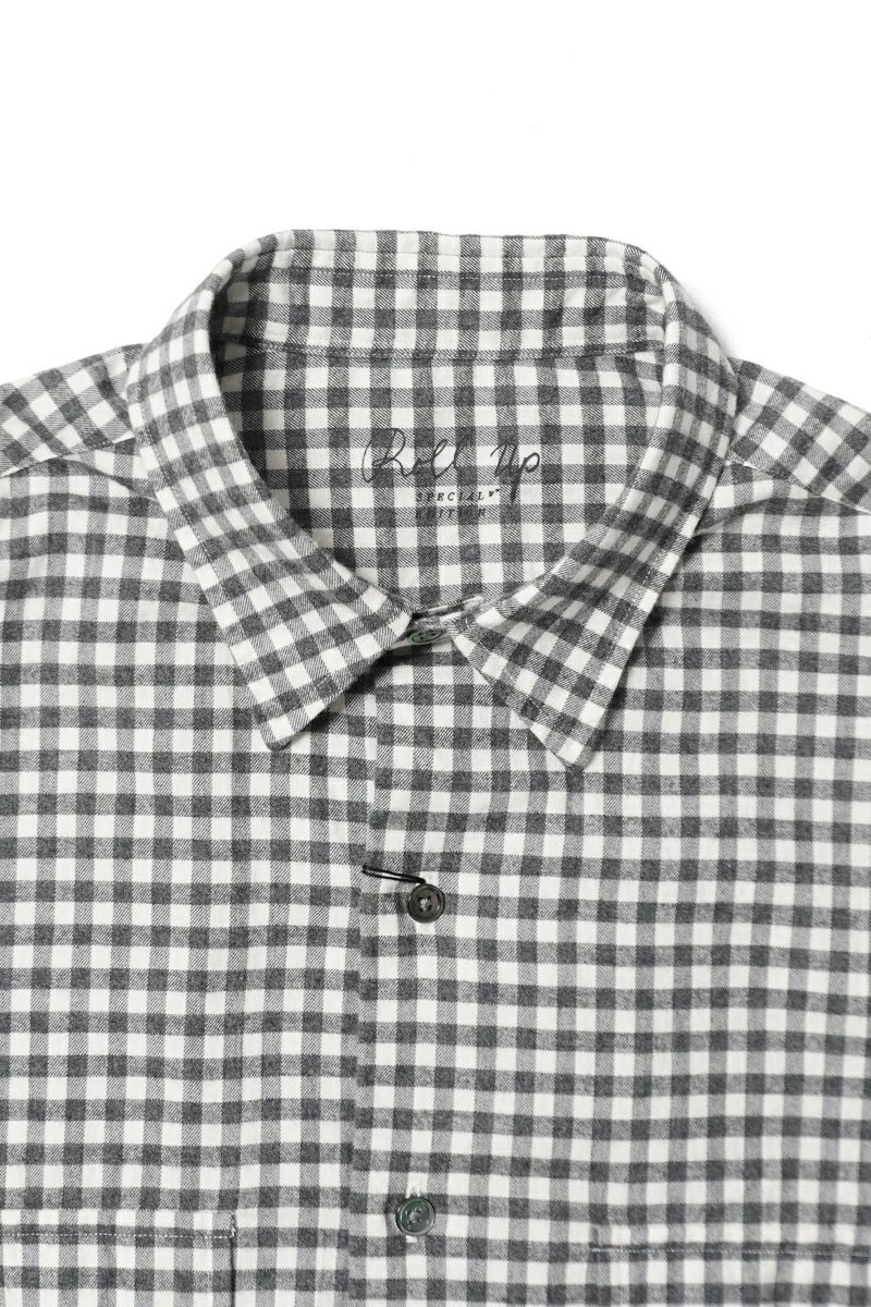 Porter Classic(ポータークラシック) ROLL UP FLANNEL GINGHAM CHECK SHIRT ロールアップフランネルギンガムチェックシャツ PC-016-3684