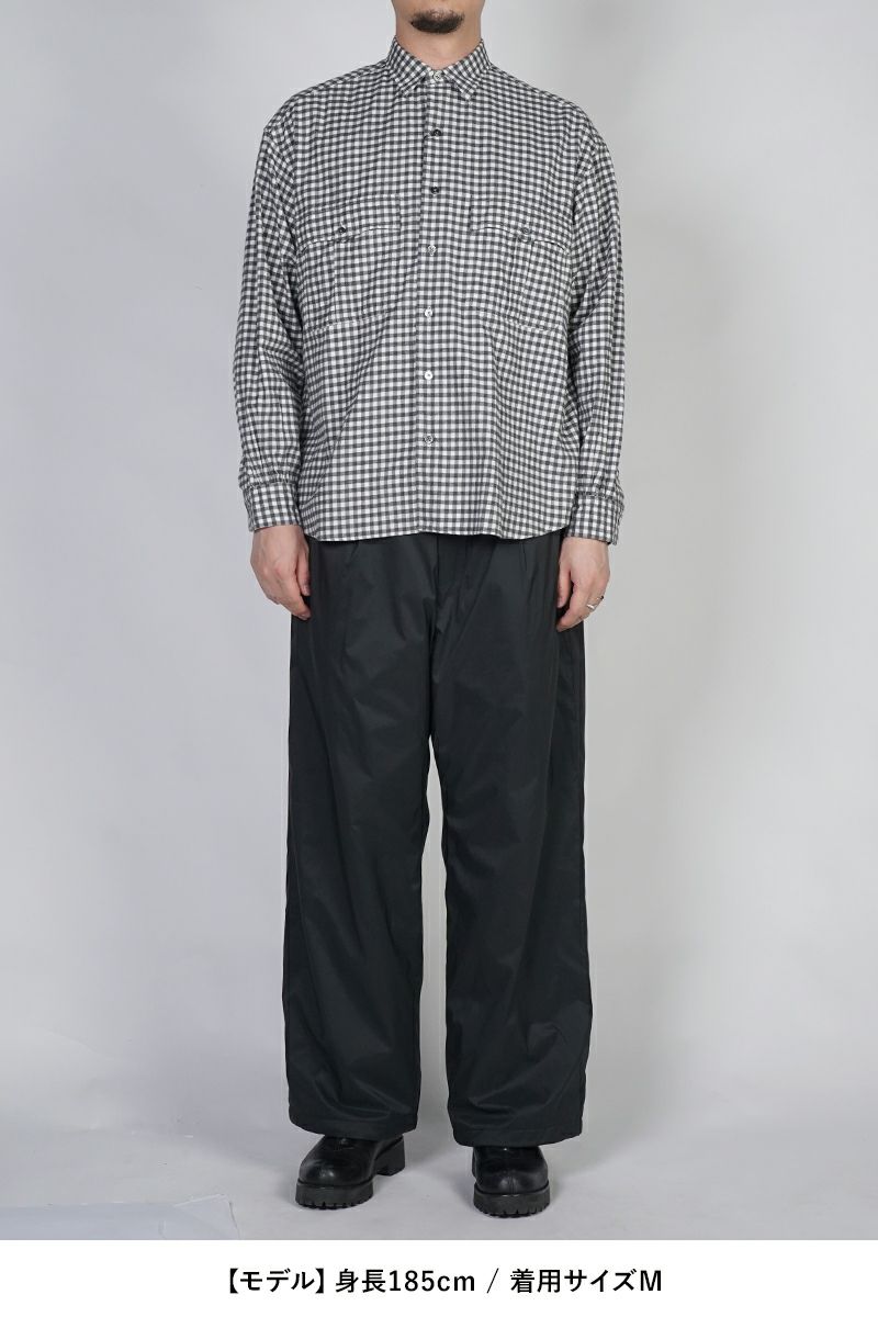 Porter Classic(ポータークラシック) ROLL UP FLANNEL GINGHAM CHECK SHIRT ロールアップフランネルギンガムチェックシャツ PC-016-3684