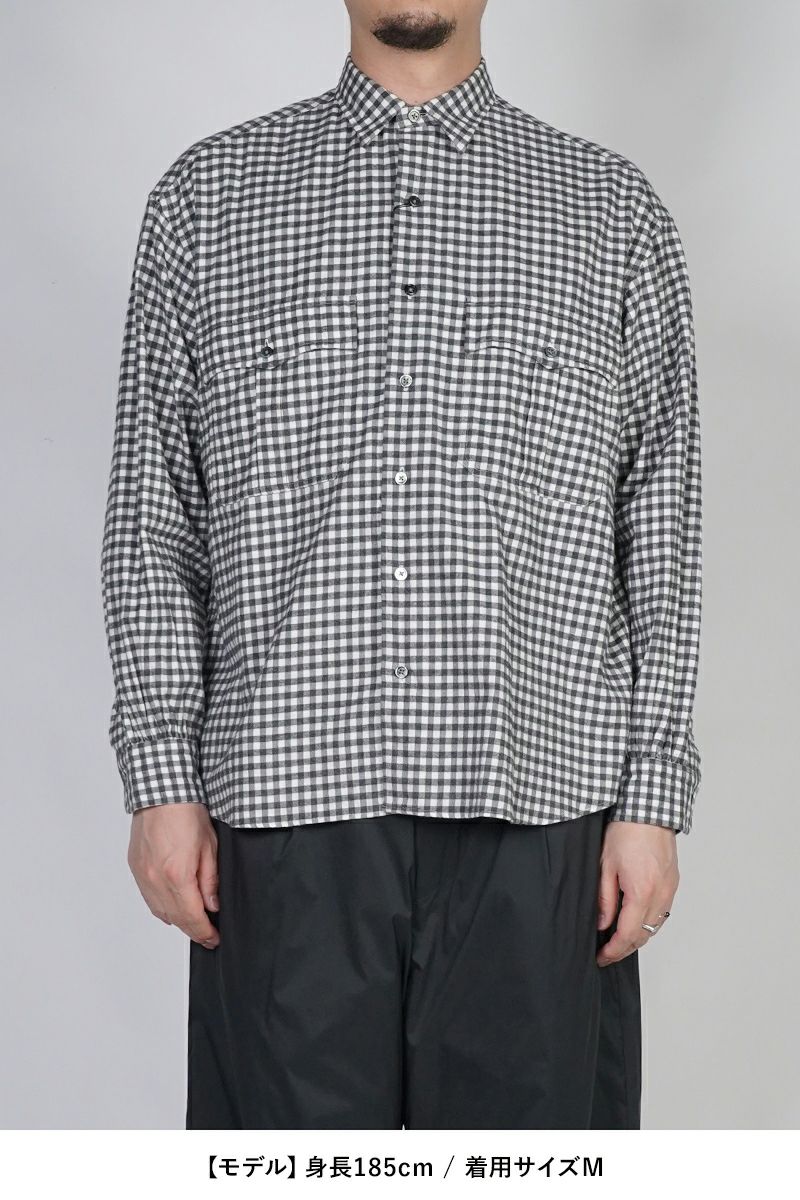 Porter Classic(ポータークラシック) ROLL UP FLANNEL GINGHAM CHECK SHIRT ロールアップフランネルギンガムチェックシャツ PC-016-3684
