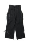  SYUMAN.(シュウマン) > SYUMAN.(シュウマン) Parachute cargo trousers by Blk 25FW-MS001-B