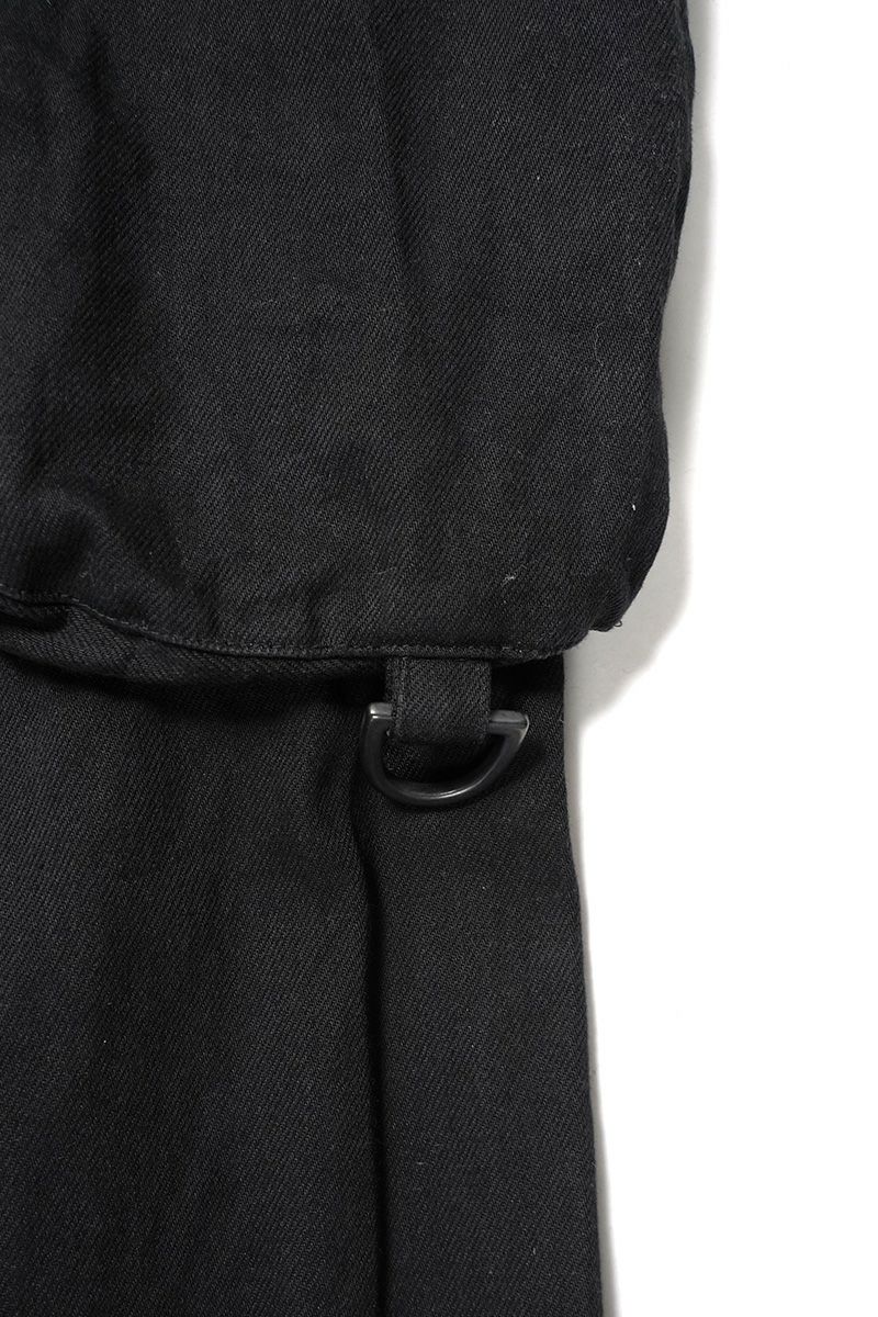  SYUMAN.(シュウマン) > SYUMAN.(シュウマン) Parachute cargo trousers by Blk 25FW-MS001-B