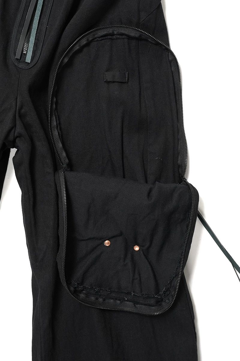  SYUMAN.(シュウマン) > SYUMAN.(シュウマン) Parachute cargo trousers by Blk 25FW-MS001-B