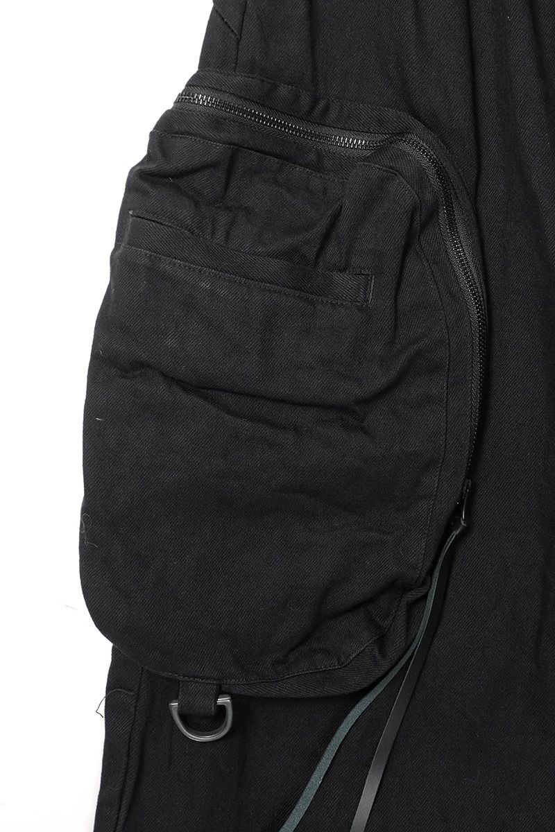  SYUMAN.(シュウマン) > SYUMAN.(シュウマン) Parachute cargo trousers by Blk 25FW-MS001-B