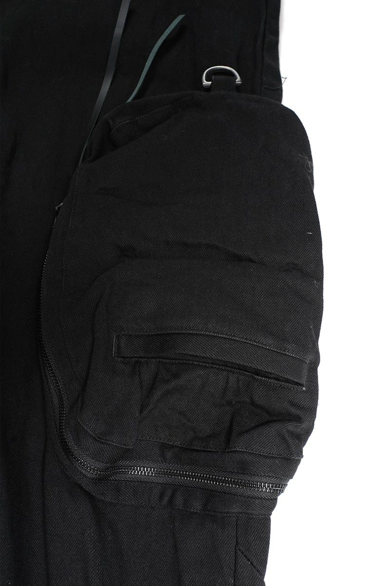  SYUMAN.(シュウマン) > SYUMAN.(シュウマン) Parachute cargo trousers by Blk 25FW-MS001-B