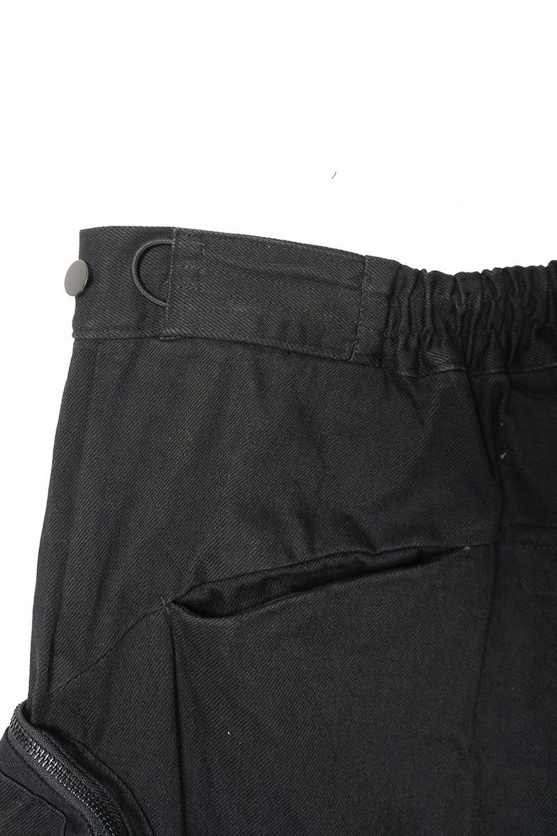  SYUMAN.(シュウマン) > SYUMAN.(シュウマン) Parachute cargo trousers by Blk 25FW-MS001-B