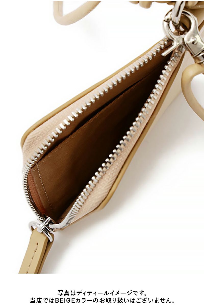 ETRE TOKYO(エトレトウキョウ) レザーコードカラビナスクエアパース 1225679111