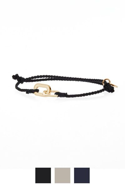 XOLO(ショロ) Connect with Hair Line Link Silk Code Braceret -Gold- コネクトヘアーラインリンクシルクコードブレスレット XOCB006G