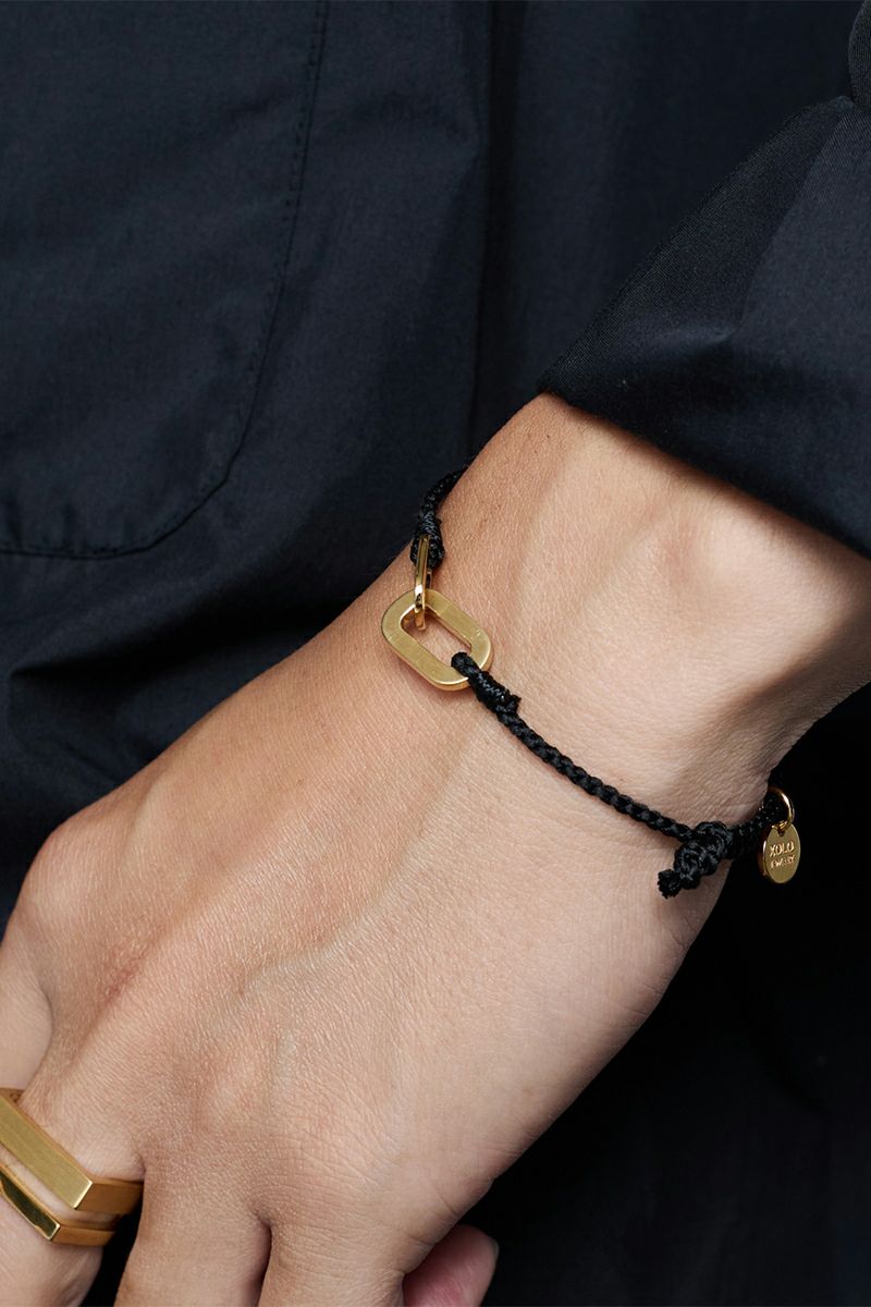 XOLO(ショロ) Connect with Hair Line Link Silk Code Braceret -Gold- コネクトヘアーラインリンクシルクコードブレスレット XOCB006G