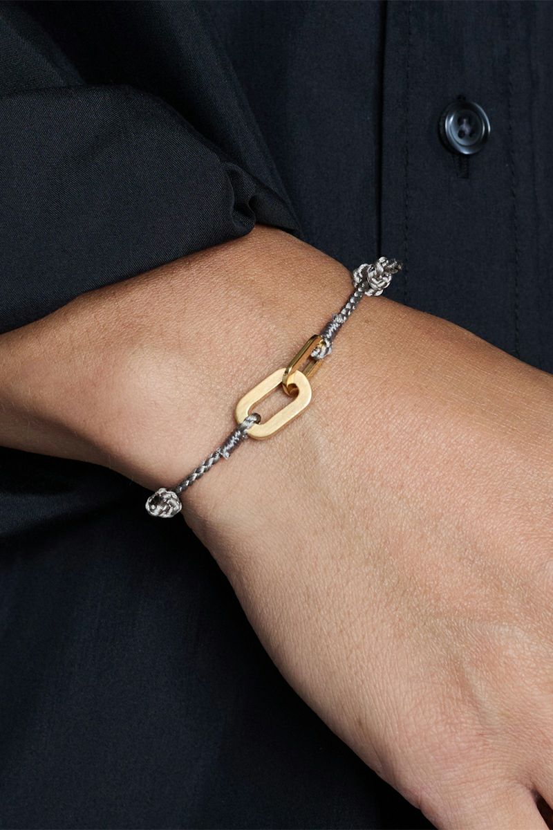 XOLO(ショロ) Connect with Hair Line Link Silk Code Braceret -Gold- コネクトヘアーラインリンクシルクコードブレスレット XOCB006G