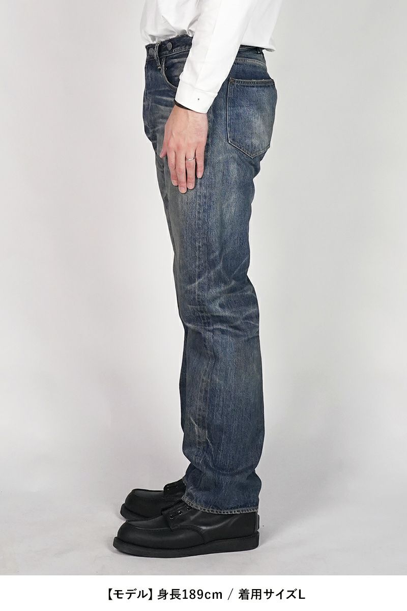 SAINT Mxxxxxx(セントマイケル) SM-HR1-0000-C60 / BerBerJin DENIM PNT / 5PKTS DAMAGE / BLUE ベルベルジン 5ポケット ダメージパンツ
