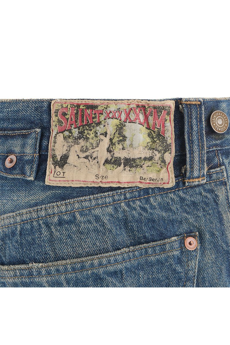 SAINT Mxxxxxx(セントマイケル) SM-HR1-0000-C60 / BerBerJin DENIM PNT / 5PKTS DAMAGE / BLUE ベルベルジン 5ポケット ダメージパンツ