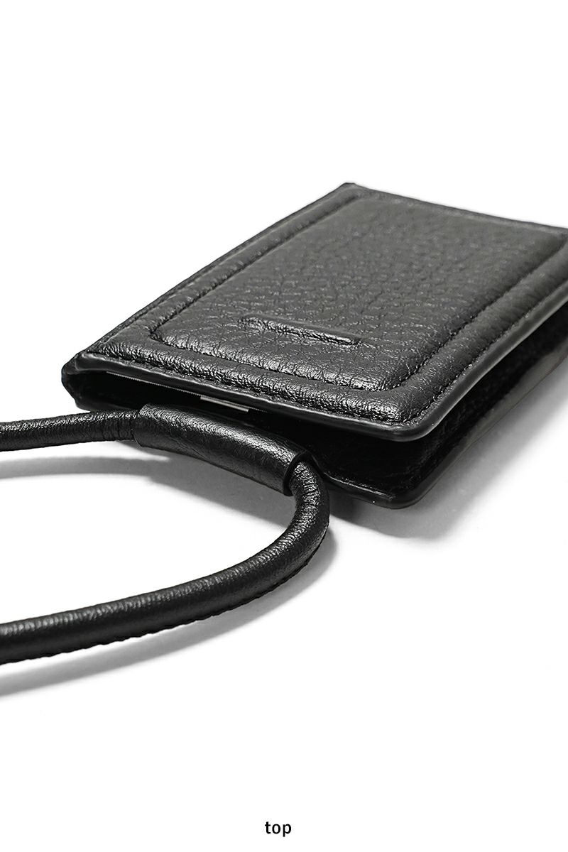 objcts.io(オブジェクツアイオー) iPhoneアクセサリー ストラップ付レザーカードケース