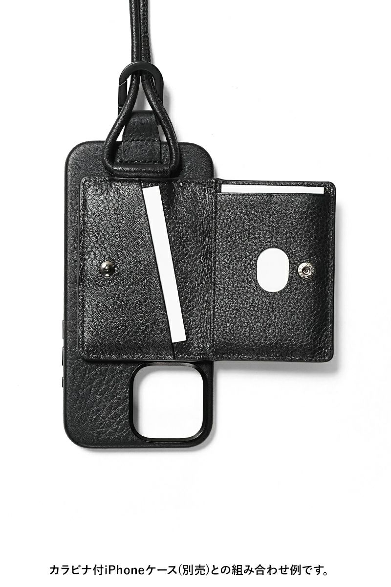 objcts.io(オブジェクツアイオー) iPhoneアクセサリー ストラップ付レザーカードケース