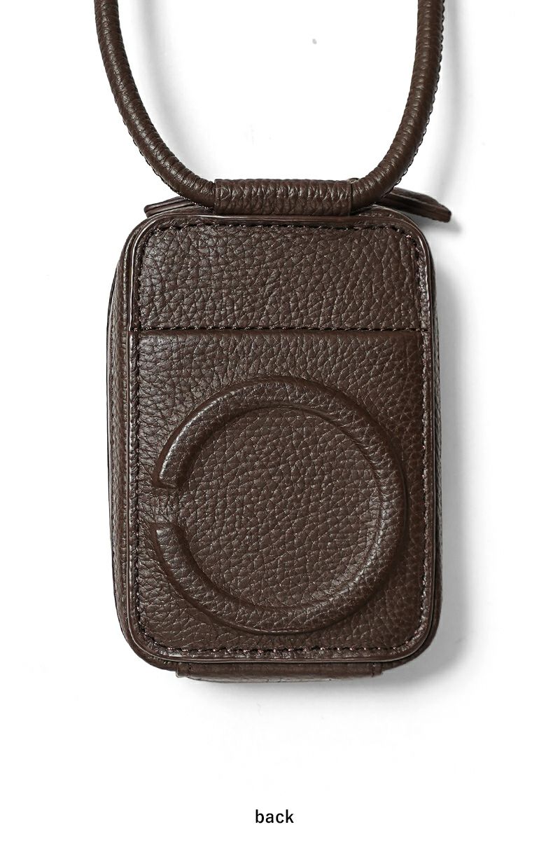 objcts.io(オブジェクツアイオー) iPhoneアクセサリー ストラップ付レザーマイクロバッグ